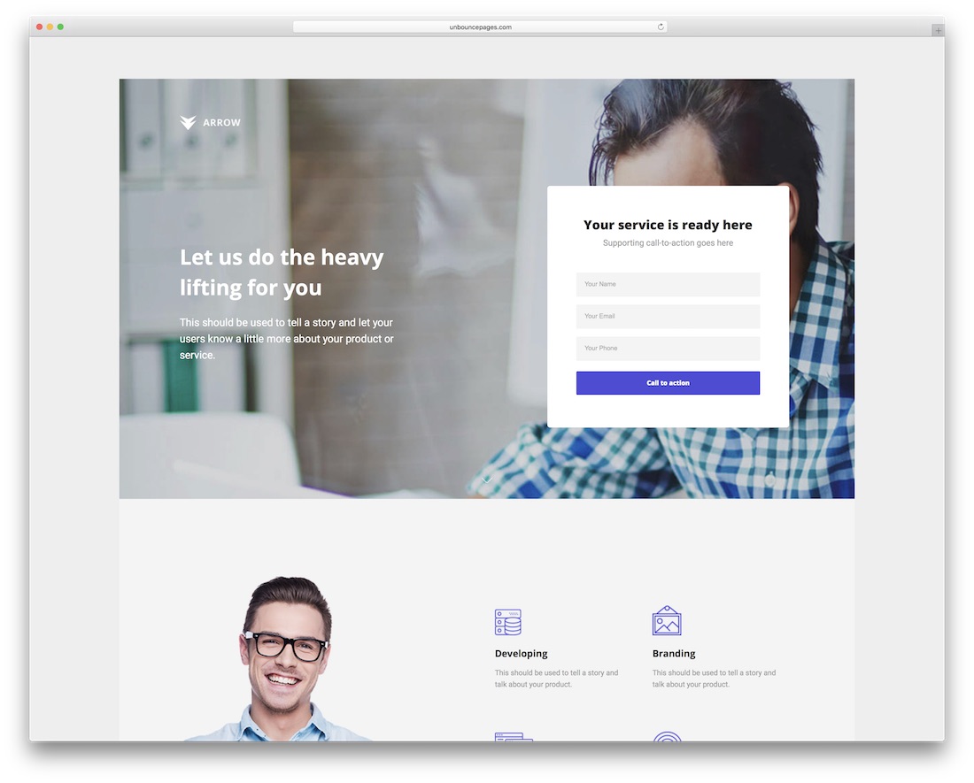 Unbounce landing page designer