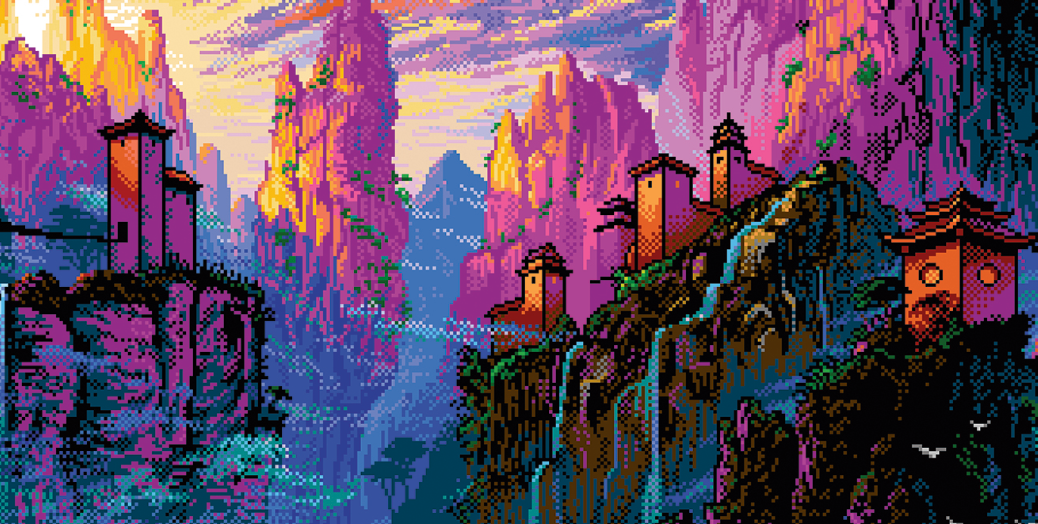 colour by numbers in pixel art