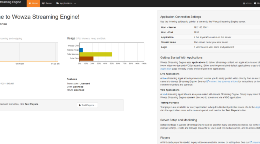 Wowza streaming engine